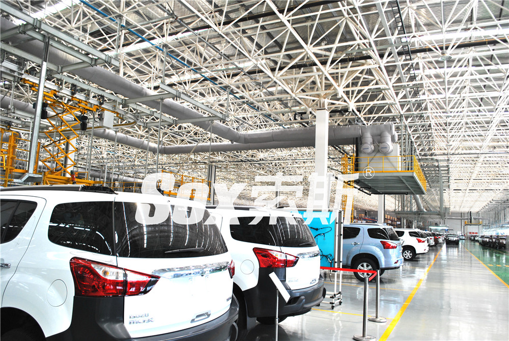 Fiber Cloth Air Duct Solves the Demand for Air Supply in Automotive Workshop Production Lines