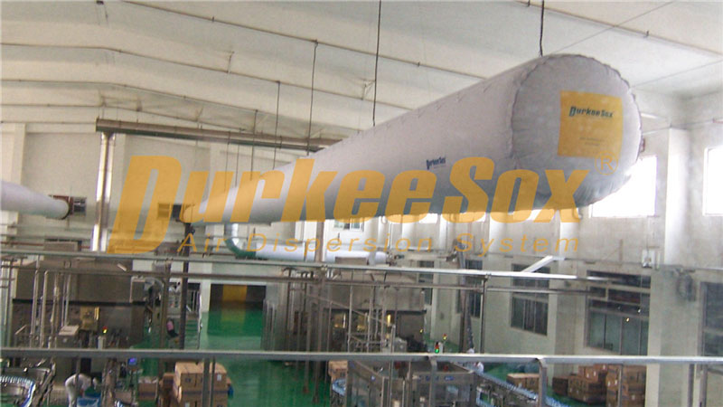 Fabric Air Duct System for Soft Drink