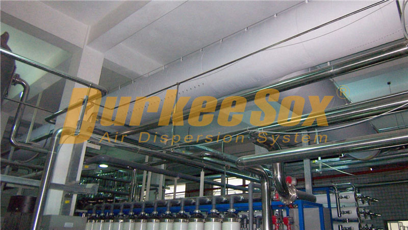 Fabric Air Duct System for Soft Drink