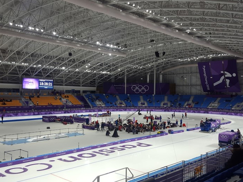 Fabric Air Dispersion System at PyeongChang 2018 Winter Olympic Ice Arena