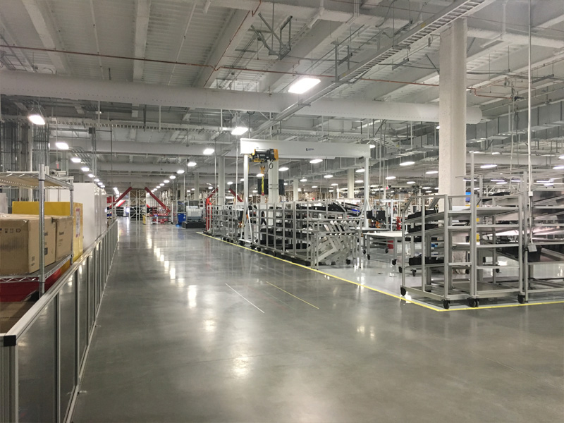 TESLA GIGA Factory Fabric Air Duct System